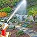 Gardenbyrd Hose Nozzle – Metal Garden Hose Nozzle with Pressure Flow Control (10 Pattern, Black, Red)