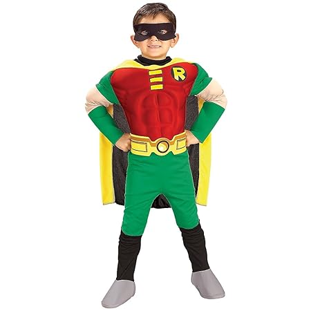 Batman Robin Deluxe Kostüm für Kinder, Größe:S