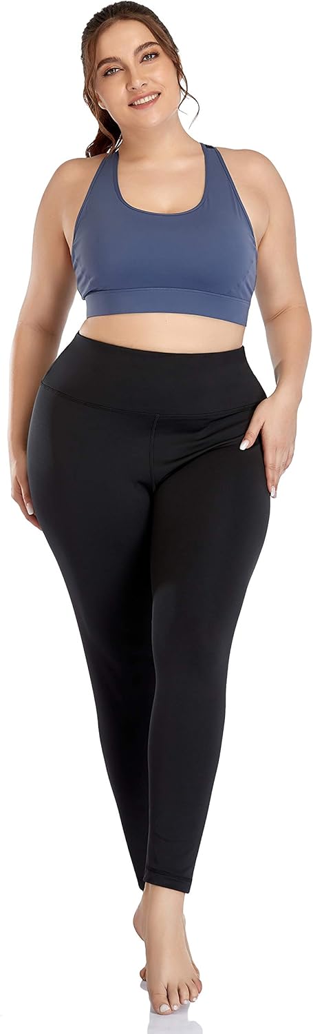 ZERDOCEAN Women's Plus Size High Waisted Yoga Leggings Tummy Control Workout Running Pants: Clothing