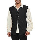 Century Star Pirate Vest Men - Renaissance Costume Men Medieval Viking Gothic Steampunk Sleeveless Halloween Costumes