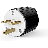 ENERLITES NEMA 6-15P Straight Blade Replacement Plug Connector, Male Extension Cord Ends, 15 Amp, 250 Volt, 2 Pole, 3 Wire Gr