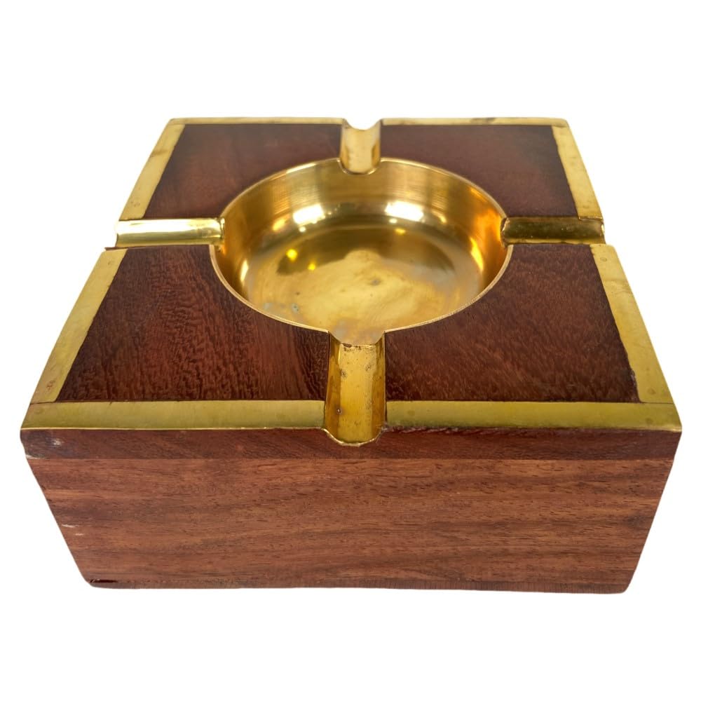 Photo 1 of Anchor Wooden Antique Ashtray Nautical Style Handmade Royal Cigar Holder Unique Vintage Gift Piece for Home Bar Decor and Smoking Accessories