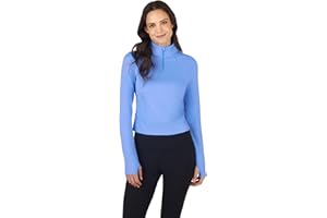 Yogalicious Womens Lux Crosstrain Everyday Half Zip Jacket with Thumbholes