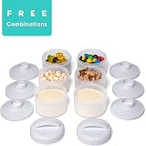 Termichy Baby Milk Powder Dispenser Pots 2 Pack Grey Stackable Formula Container view 3
