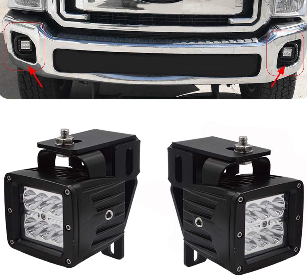 2x 3 Inch 18W LED Fog Light Pod & Hidden Bumper Mounting