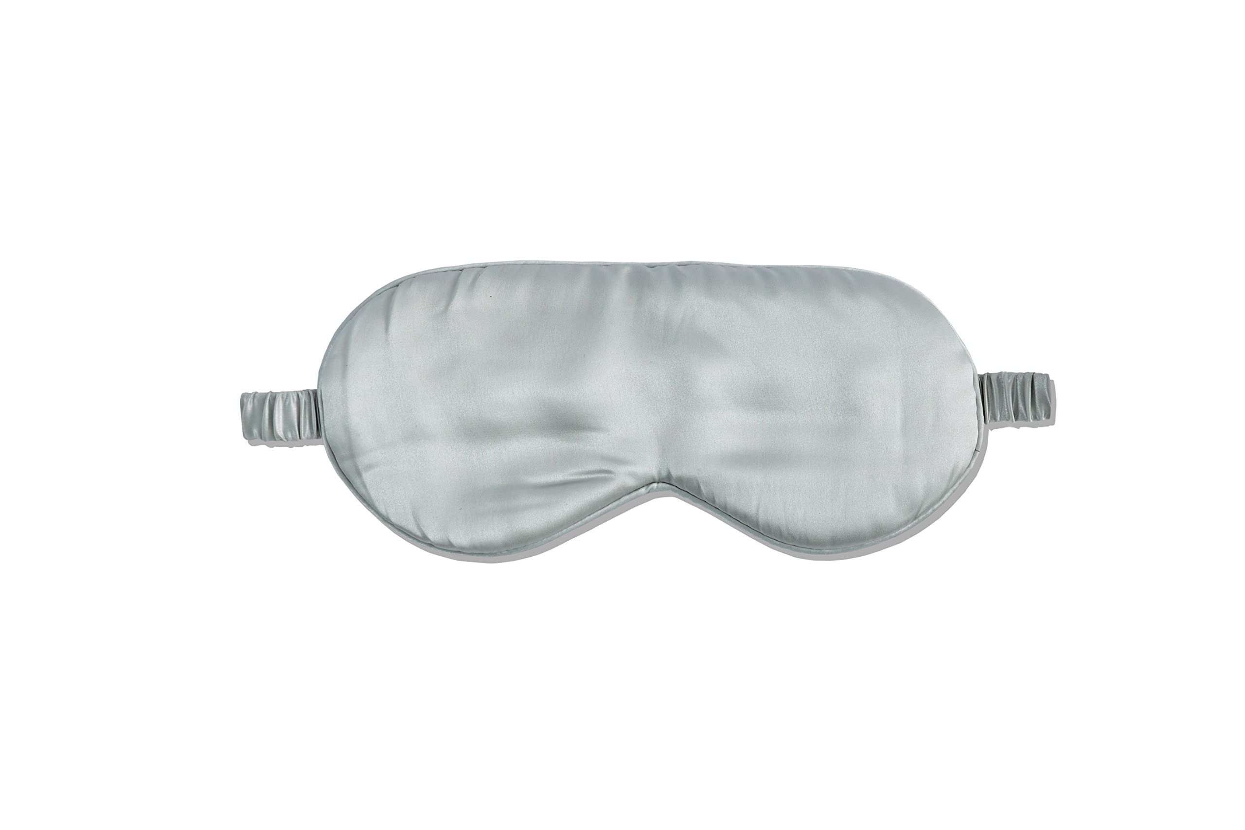 Sleepdown 100% Silk Sleep Eye Mask, Light Blocking, Naturally Hypoallergenic, Soft and Comfortable for Men and Women - 22 Momme - Silver Grey
