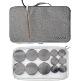 Goodtar Portable Hot Massage Stone Warmer Set with 12 PCS Basalt Stones/Hot Rocks Massage Stone Kit with Heater Bag for Relax Muscles Home Spa Warming Therapy Relaxing 110V (Small Size)