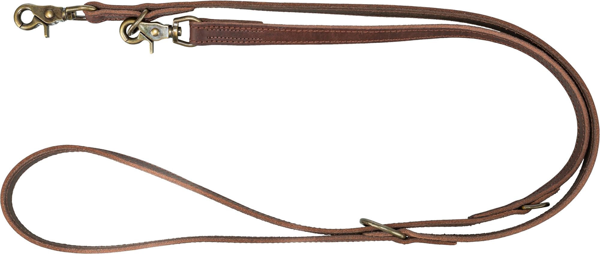TRIXIE Rustic Fatleather Adjustable Leash, L-Xl: 2.0 M/25 Mm, Dark Brown, 0.3549 kg