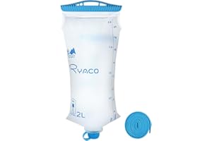 RYACO Water Bag 2L Compatible with Sawyer Squeeze Water Filter, Outdoor Water Container, Water Filter Bag with Durable TPU Material Collapsible Hydration Canteens for Camping Hiking Cycling Fishing