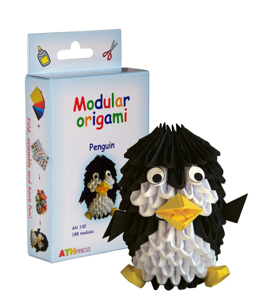 Origami Modulaire 188 Pièces Set Papier Petit Pingouin