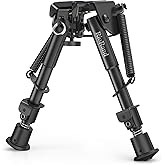RioRand 6" to 9" Hunting Rifle Bipod Adjustable Spring Return Sniper Sling Swivel Mount