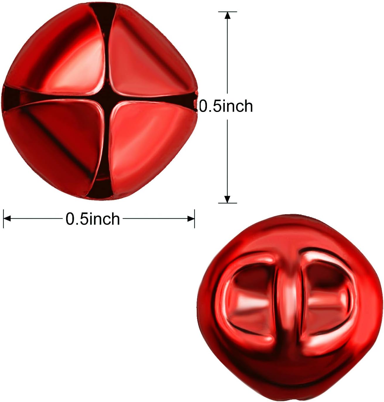 Christmas Bells, 300 Pieces Craft Bells, DIY Bells for Wreath Holiday Home and Christmas Decoration (Red, 0.5 inch) - Image 3