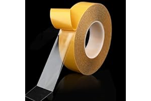 ANGKEEL Super Thin Double Sided Adhesive Tape 1Inch x 66Feet Transparent Sticky Tape for Making DIY Crafts, Paste Photo, Scrapbook, Gift Wrap, Rug Fixed, Woodworker, Fashion Clothing, Wall Decor, Cat Training