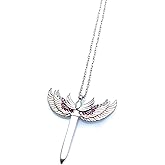 Spiritual Archangel Michael Sword Necklace, Adjustable Sterling Silver with Pink Stones, Divine Protection Jewelry, Unique Christmas Gift