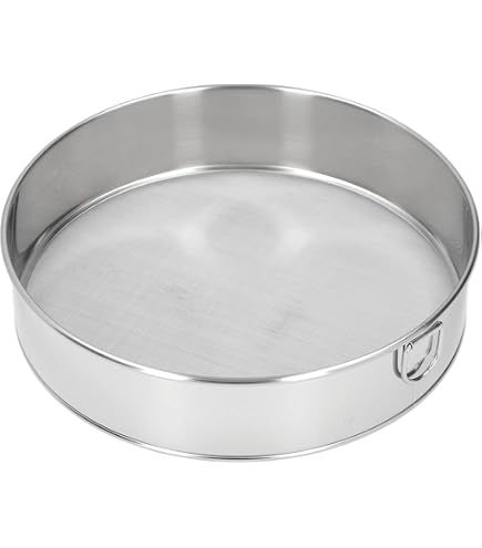 Tredoni Tamiz Colador Malla De Nailon Fino De 22 Cm – Para Harina, Azúcar, Canela O Cacao – Mango Ergonómico Y Apto Para Lavavajillas – Esparcidor De Polvo