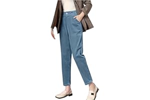 Corduroy Pants for Women Straight Leg Vintage Trousers with Pocket,High Waist Pant Business Casual Slacks