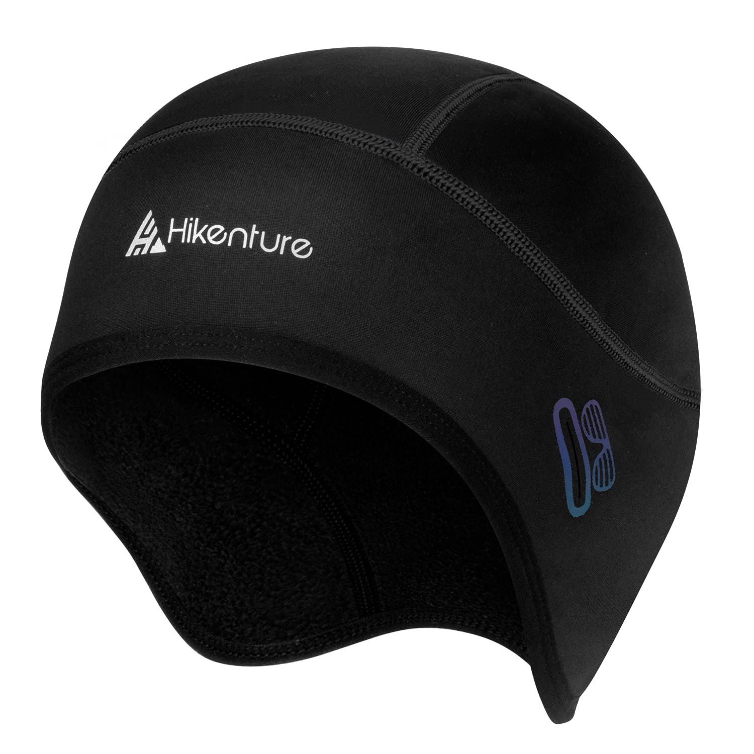 HIKENTURE Bicycle Hat Winter Winter Hat Warm & Windproof Comfortable Helmet Base Hat for Bicycle Helmet, Ski Helmet, Bike Cap, Road Bike, MTB, Lightweight Bicycle Cap, Helmet Cap withwithout