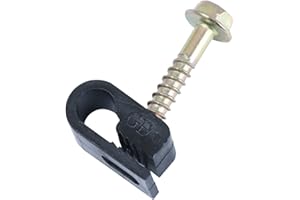 Gardner Bender PEC-31525 Stainless Steel Coax Cable Clamp 20 pk, 1/4-Inch, Black