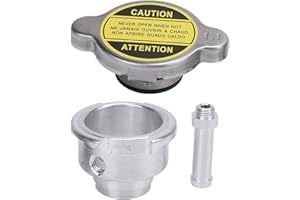 Radiator Coolant Weld On Filler Neck With 1.1Bar Radiator Cap 30mm/1.18in High Performance Aluminum Alloy Cooling System for 