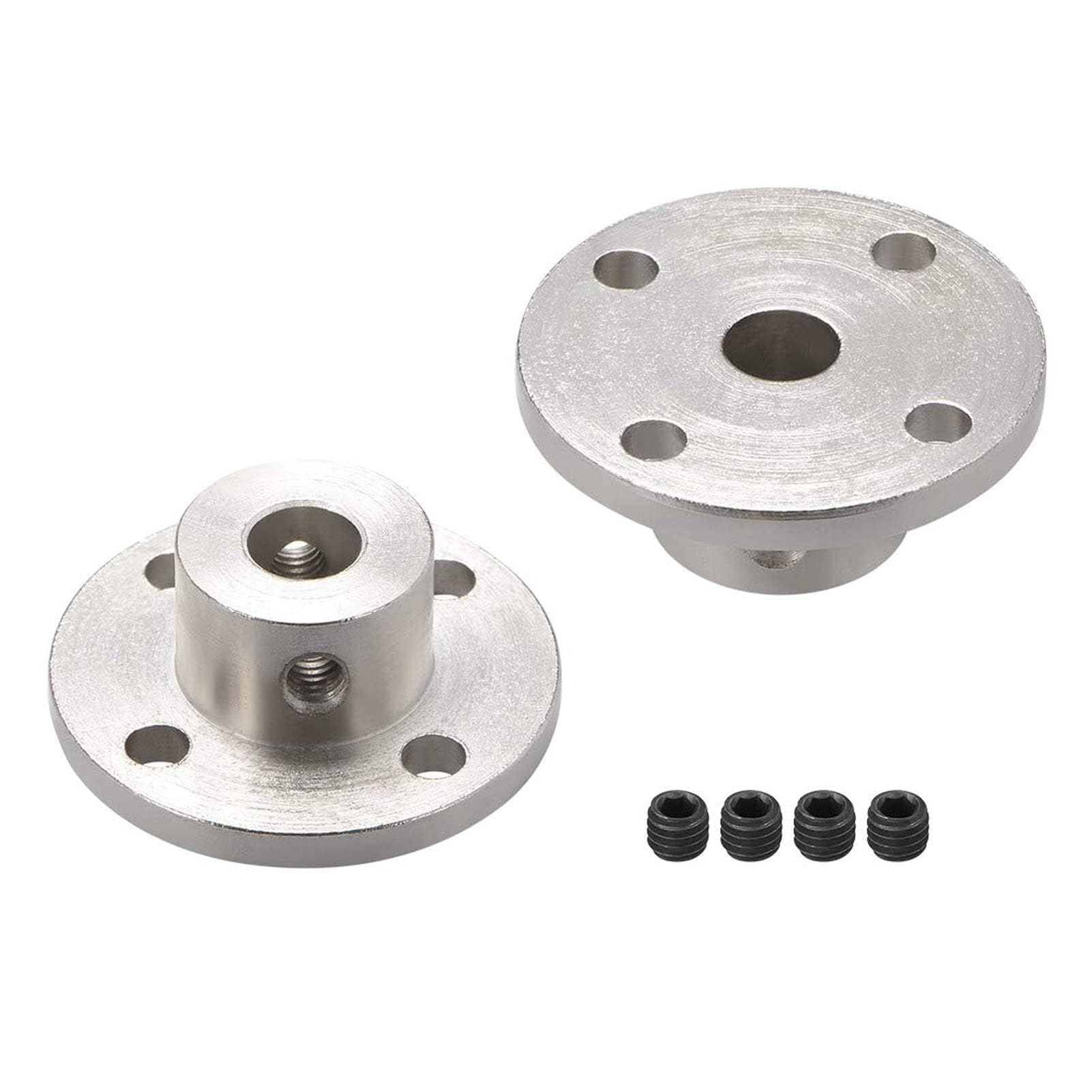 TA-VIGOR Rigid Flange Coupling 7mm Inner Dia, Motor Guide Shaft Coupler H13xD16mm Motor Connector for DIY Parts, 2Pcs