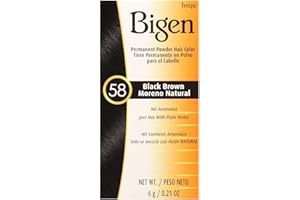 Bigen Powder Hair Color #58 Black Brown 0.21oz (2 Pack)