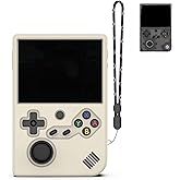FIOPAZ for RG40XXV Silicone Protective Case, Soft Case for Anbernic RG 40XXV only, RG 40XX V Retro Handheld Game Console Accessories, Anti-Scratch Washable Silicone Case with Lanyard (OffWhite)