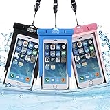 Waterproof Case, 3 Pack UKCOCO Universal Dry Bag for Rafting, Kayaking, Swimming, Boating, Fishing, Skiing Work with iPhone 6 6S Plus SE, Galaxy S6 S7 Edge