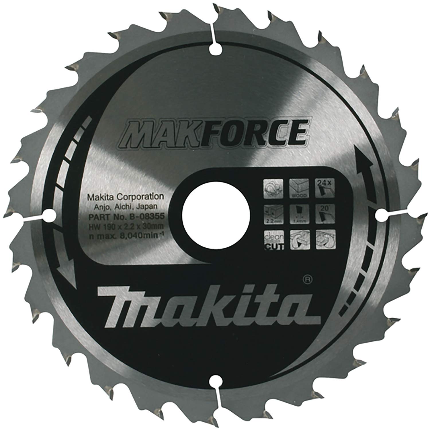 Makita B-32247 MAKFORCE TCT Saw Blade 190x30x12T
