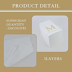 Ottin Monogrammed Letter M 120 Packs Initial Paper