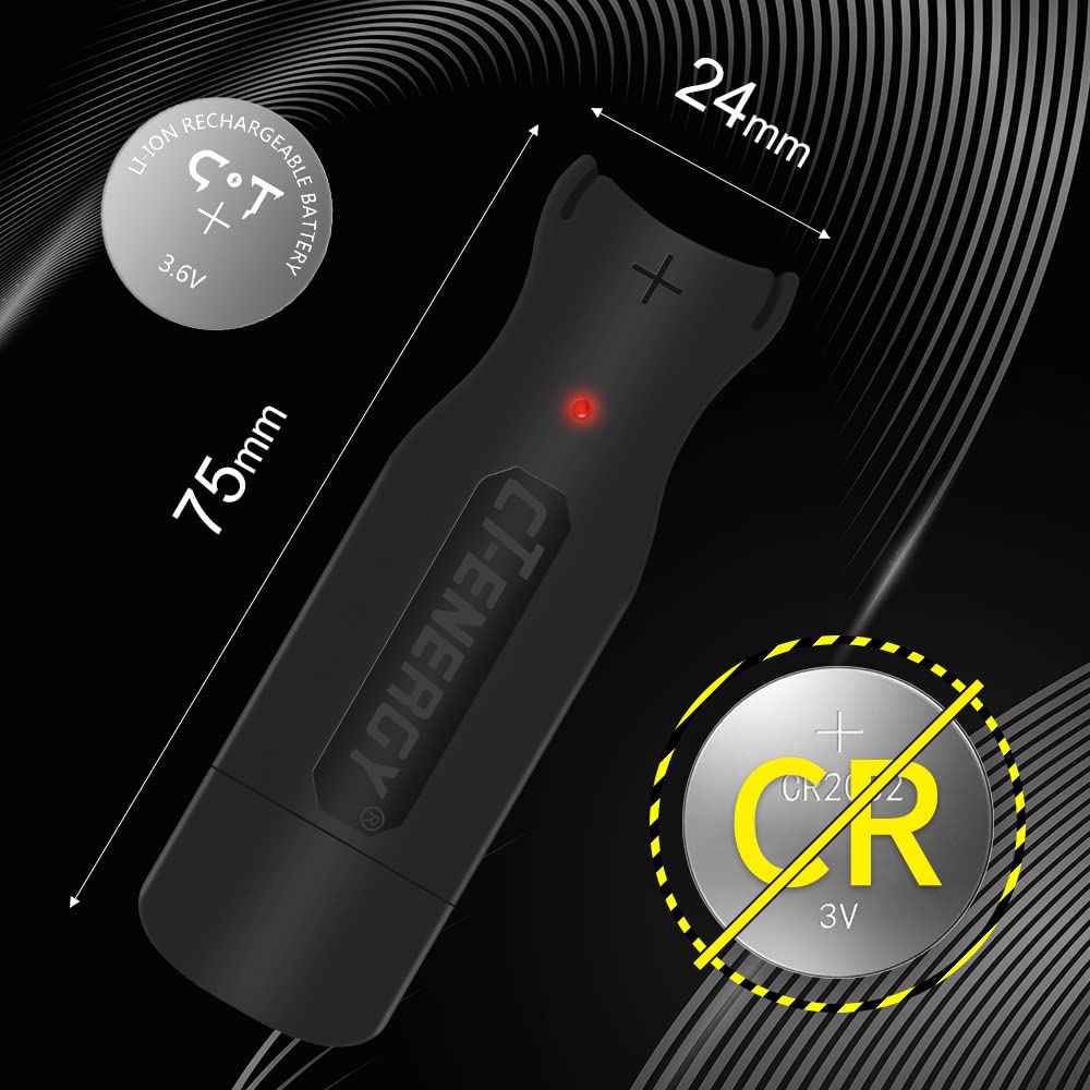 Button Coin Cell Battery Charger 2032 2016 2025 1632 1025 1220 1254 1620 USB Charge Rechargeable Lithium Ion Round Button Batteries 3.7V (Battery Not Include)