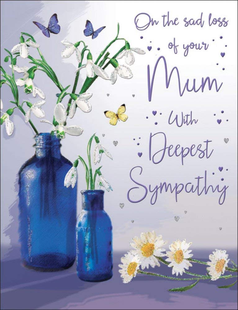 Piccadilly Greetings Occasion Card Sympathy Mum - 8 x 6 inches - Regal Publishing,grey