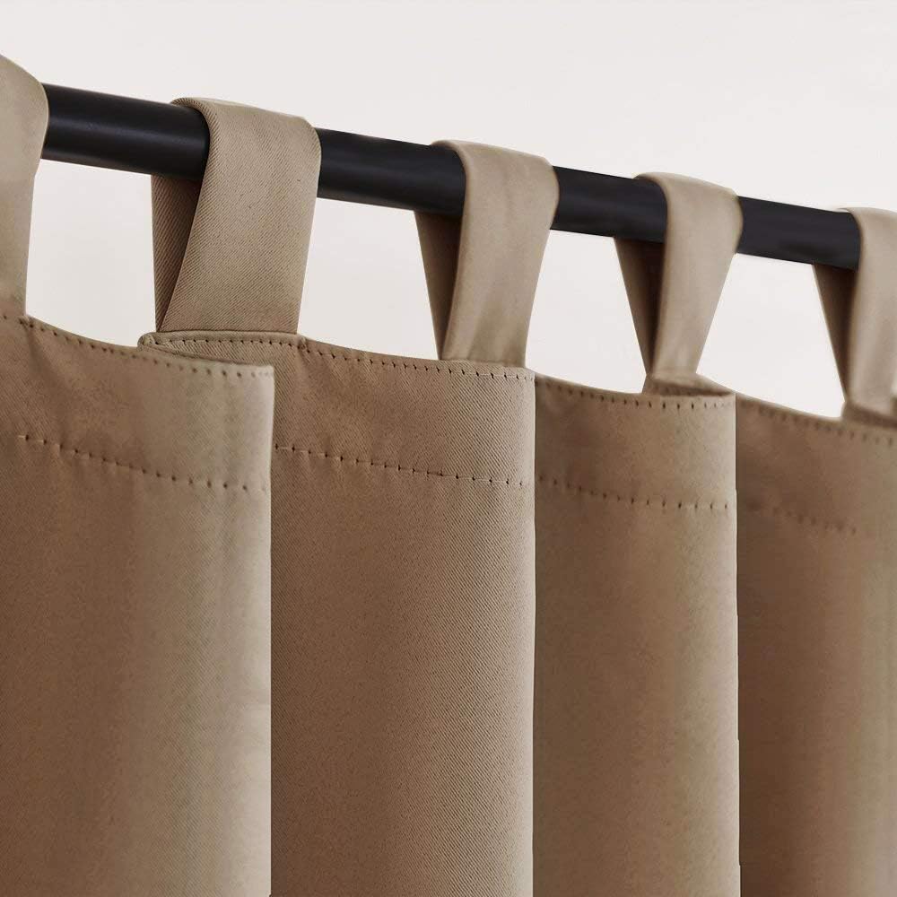 PONY DANCE Modern Living Room Curtains - 2 Pieces, H 245 x W 140 cm, Blackout, Children's Room, Balcony, Mocha - Image 5