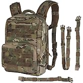 UniPro Tactical Backpack 10L, Attachable to Vest/Chest Rig, Fits 10x12 Plate, Adjustable Straps, Breathable Lining