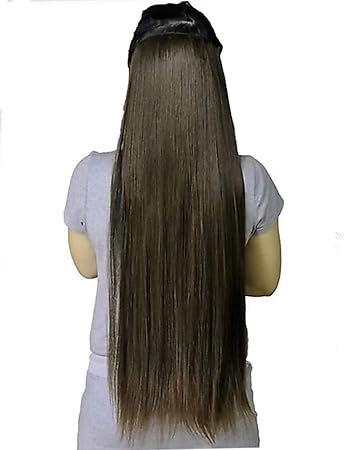 Alizz Smooth Soft Silky Straight Hair 24inch Brown Easy To Use
