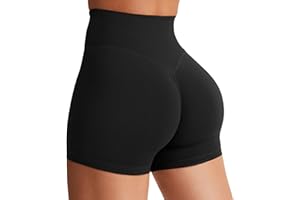 YEOREO Women's Biker Shorts 3.6" /4.5" Workout Gym Shorts Craze High Waist Tummy Control Hidden Scrunch Running Yoga