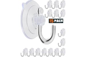 Suction Cup Hooks, Transparent PVC Removable Reusable, for Glass Windows, Mirrors, Doors, Tiles
