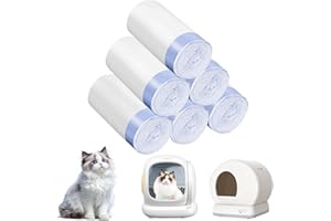 GIACEAW 120 Count Extra Large Cat Litter Box Liners, Cat Litter Waste Receptacles Bags for MeoWant MW-SC01/MW-SC02/MW-LR01 Self-Cleaning Litter Box