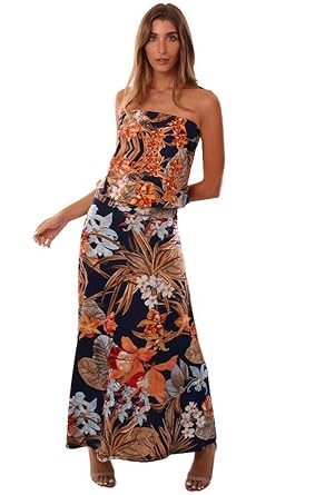 strapless floral maxi dress
