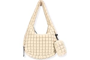 GASSDA Puffer Tote Bag for Women Quilted Tote Bag Large Crossbody Bag Puffy Bag Lightweight Carryall Bag for Women