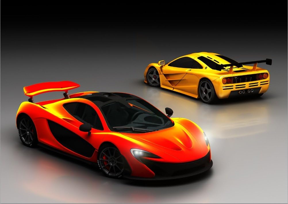 CARPRINTS McLaren P1 & F1 LM Poster Print A3 420x297mm MC39A3
