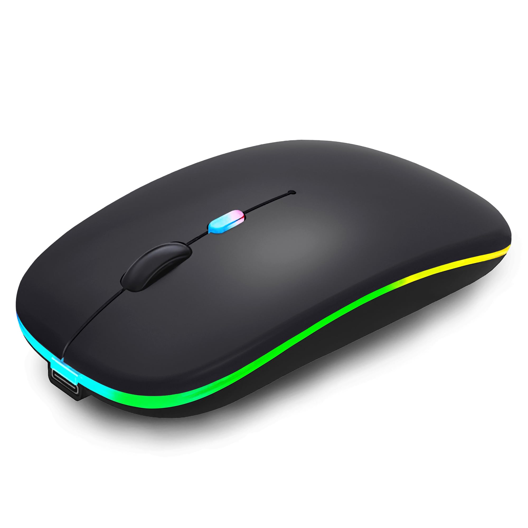 WREANU Wireless Bluetooth Mouse Rechargeable Laptop Mice With LED Light WREANU Wireless Bluetooth Mouse Rechargeable Laptop Mice With LED Light