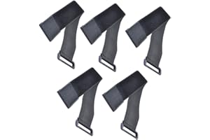 TIDTALEO 5pcs Elastic Bundling Belts Buckle, 3.8x30cm Adjustable Tie Ropes for Cable Management and Game Use, Sturdy Self-Adh