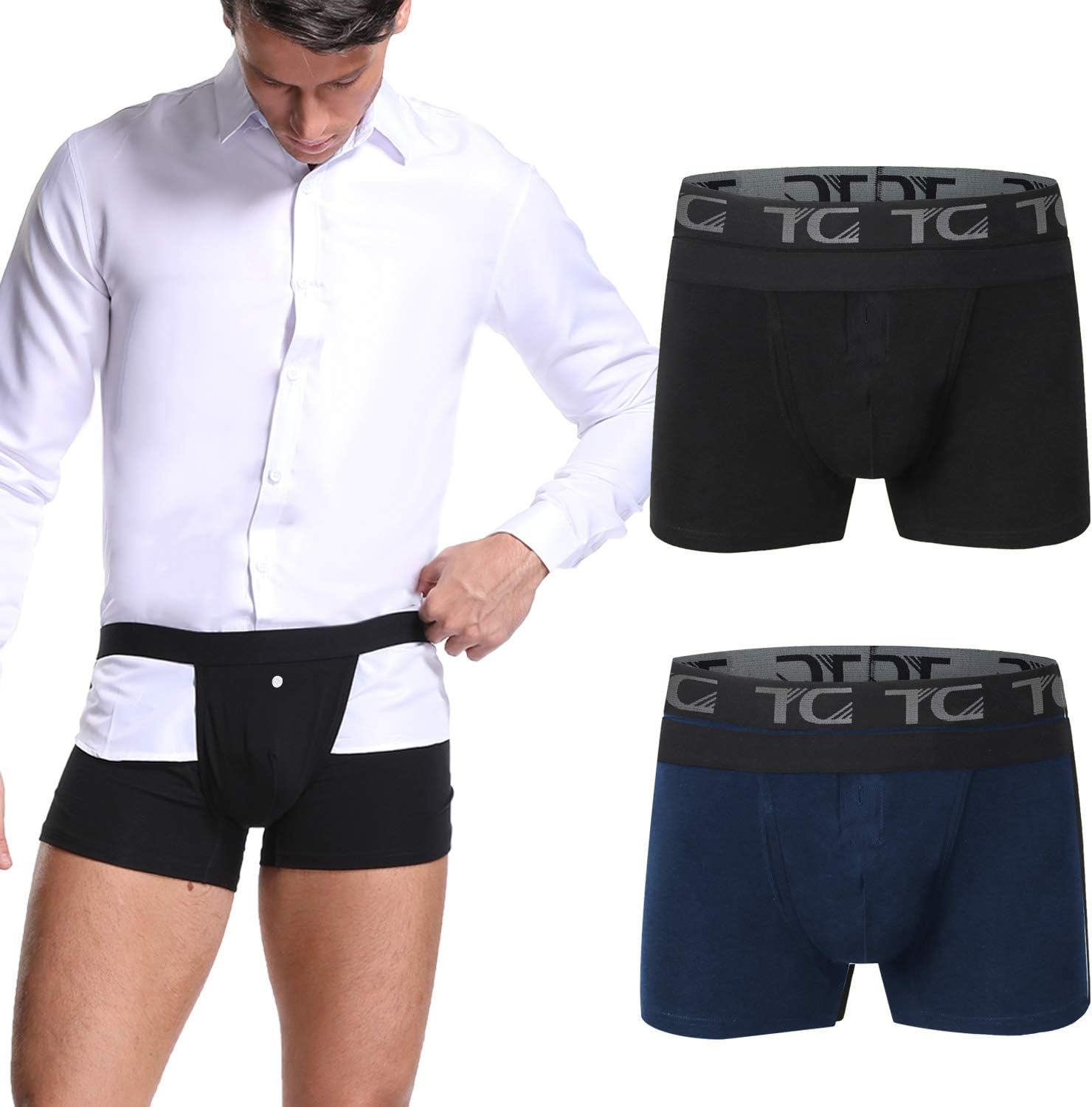CROPAL Men's Shirt Stays Underwear Non-slip Adjustable Elastic keep shirt tucked shirt holders for men