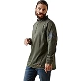 ARIAT mens Fr Combat Stretch Patriot 1/4 Zip Work Shirt
