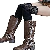 Moonlik Knee High Lace Boot Socks Women Tall Leg Warmers, Long Y2K Stockings for Autume and Winter