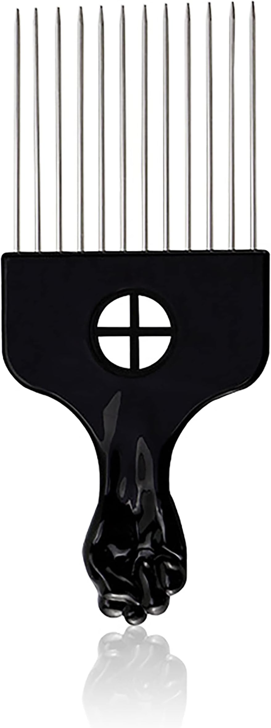 IRYNA Metal Afro Comb Professional Smooth Hair Pick Wide Tooth for Curly