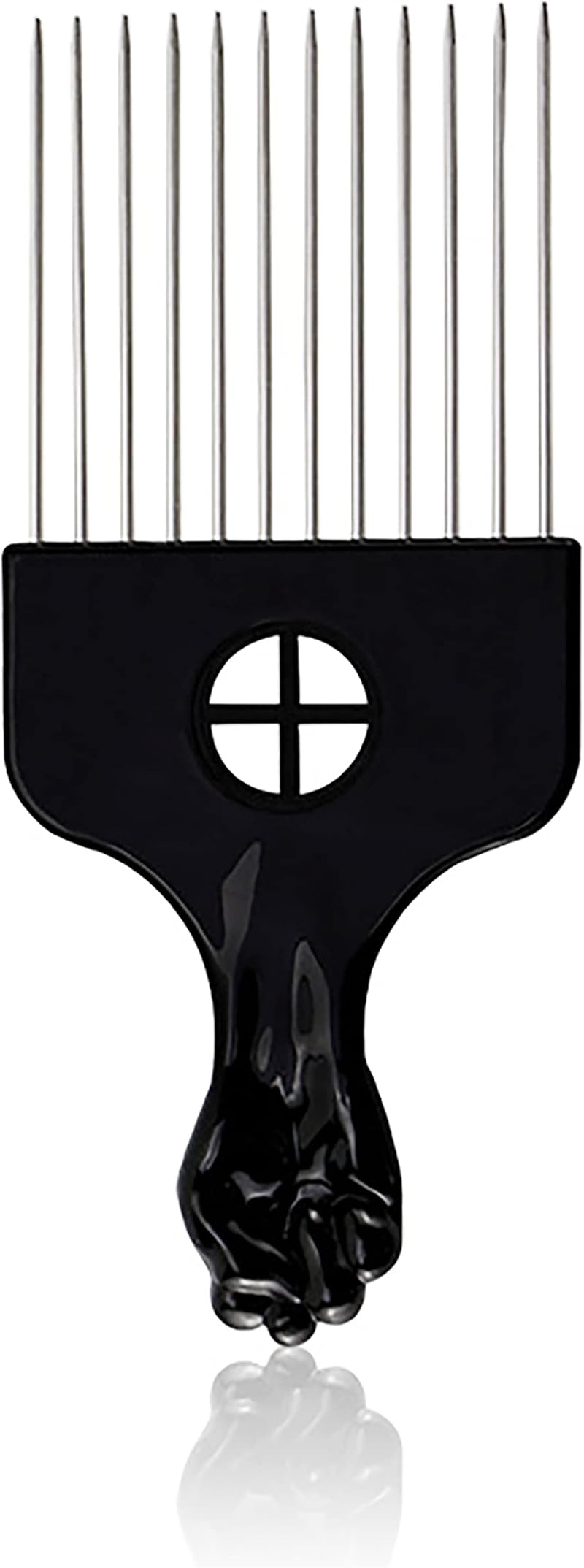 IRYNA Metal Afro Comb Professional Smooth Hair Pick Wide Tooth for Curly