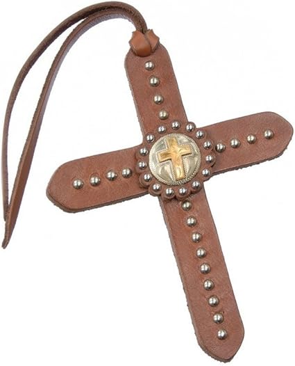 silver cross leather reins