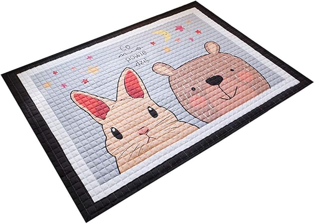 Vclife Kinderteppich Teppich Kinder Spielteppich Baby Krabbeldecke Polyester Zimmer Dekoartikel Picknick Wiese Strand 145 X 195 X 1cm Hase Bar Amazon De Kuche Haushalt