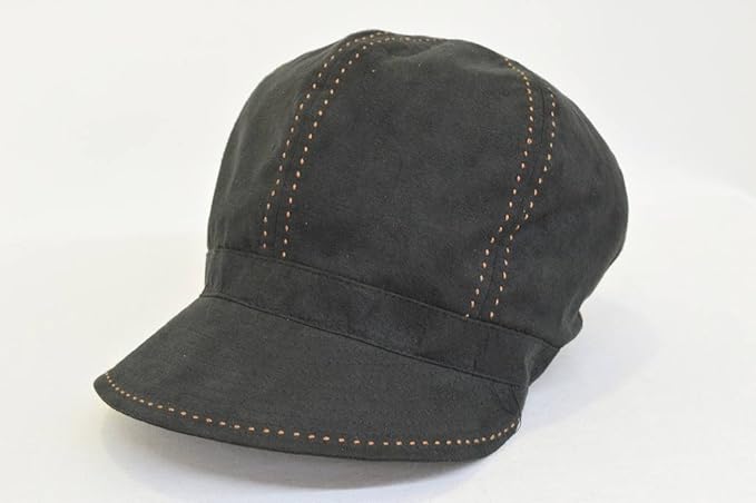 Amazon ノーブランド Nobrand ステッチがおしゃれ 帽子 レディース 婦人 キャスケット 2512 ファッション オシャレ カジュアル 日除け 旅行 サイズ調節 ネット通販 秋冬 ブラック キャスケット ハンチング帽 通販